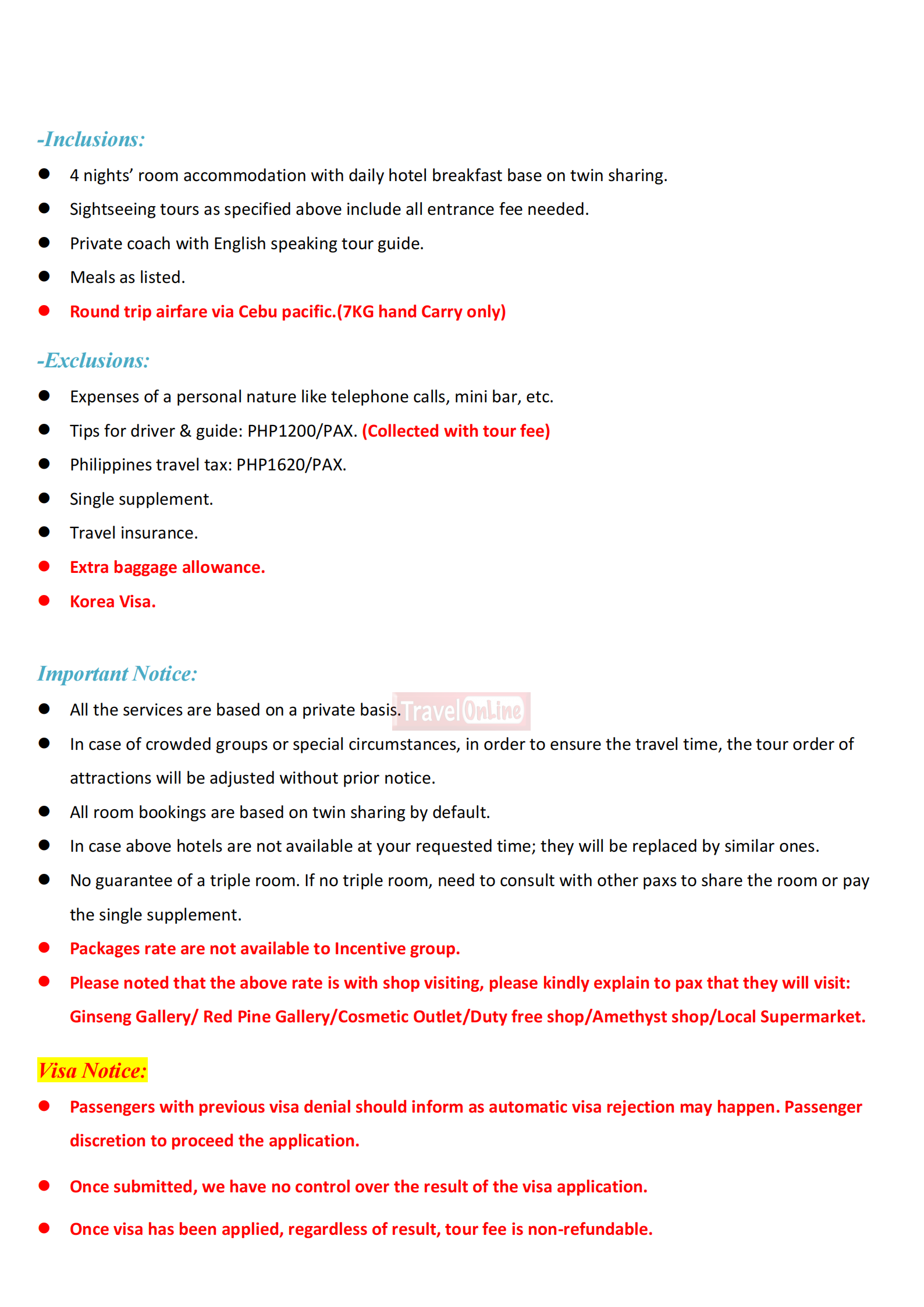 Manila Seoul 6D4N (VIA 5J), 2026: AS LOW AS ₱29,888/PAX itinerary