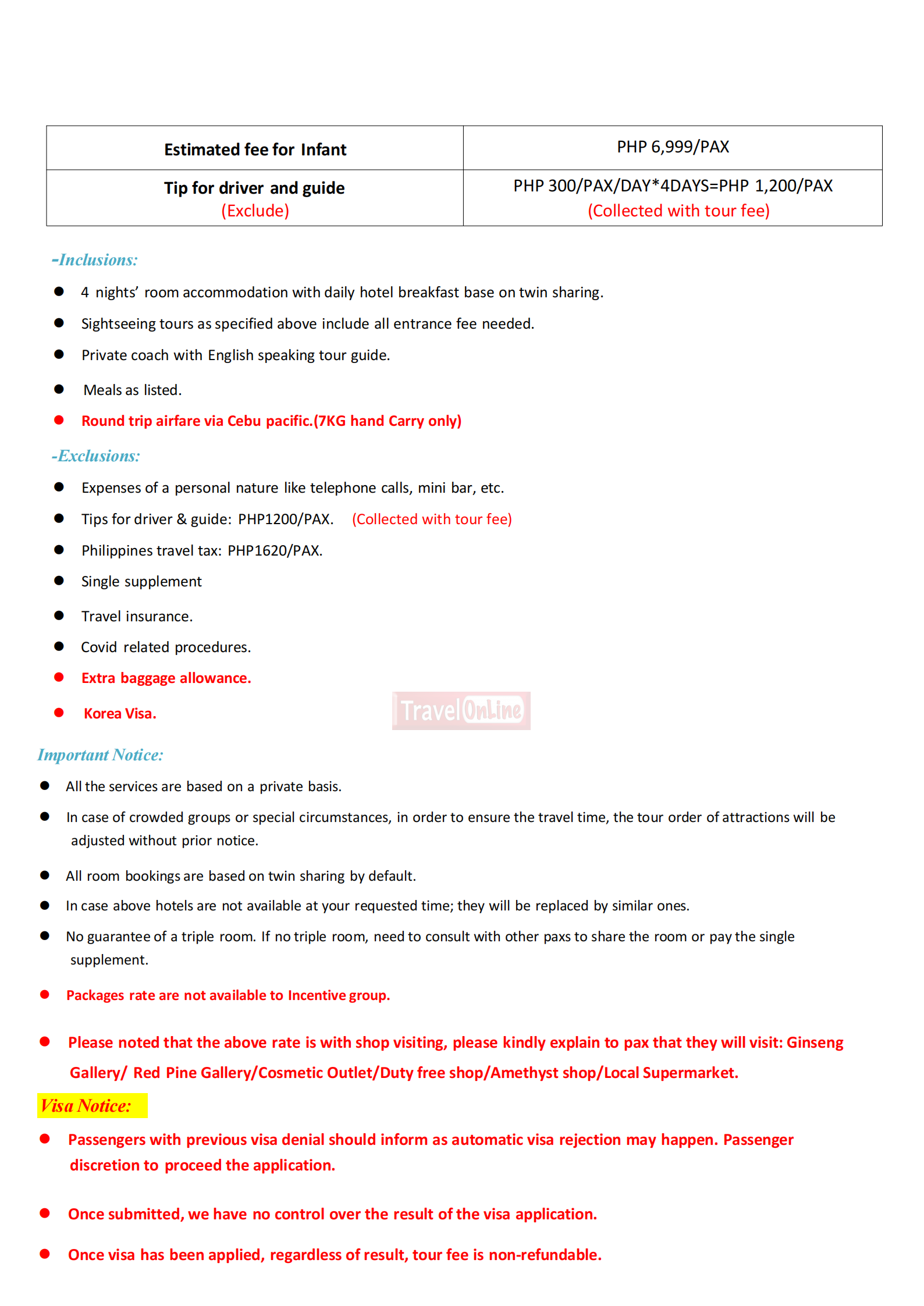 Manila Seoul 6D4N (VIA 5J) Winter, 2026: AS LOW AS ₱29,888/PAX itinerary