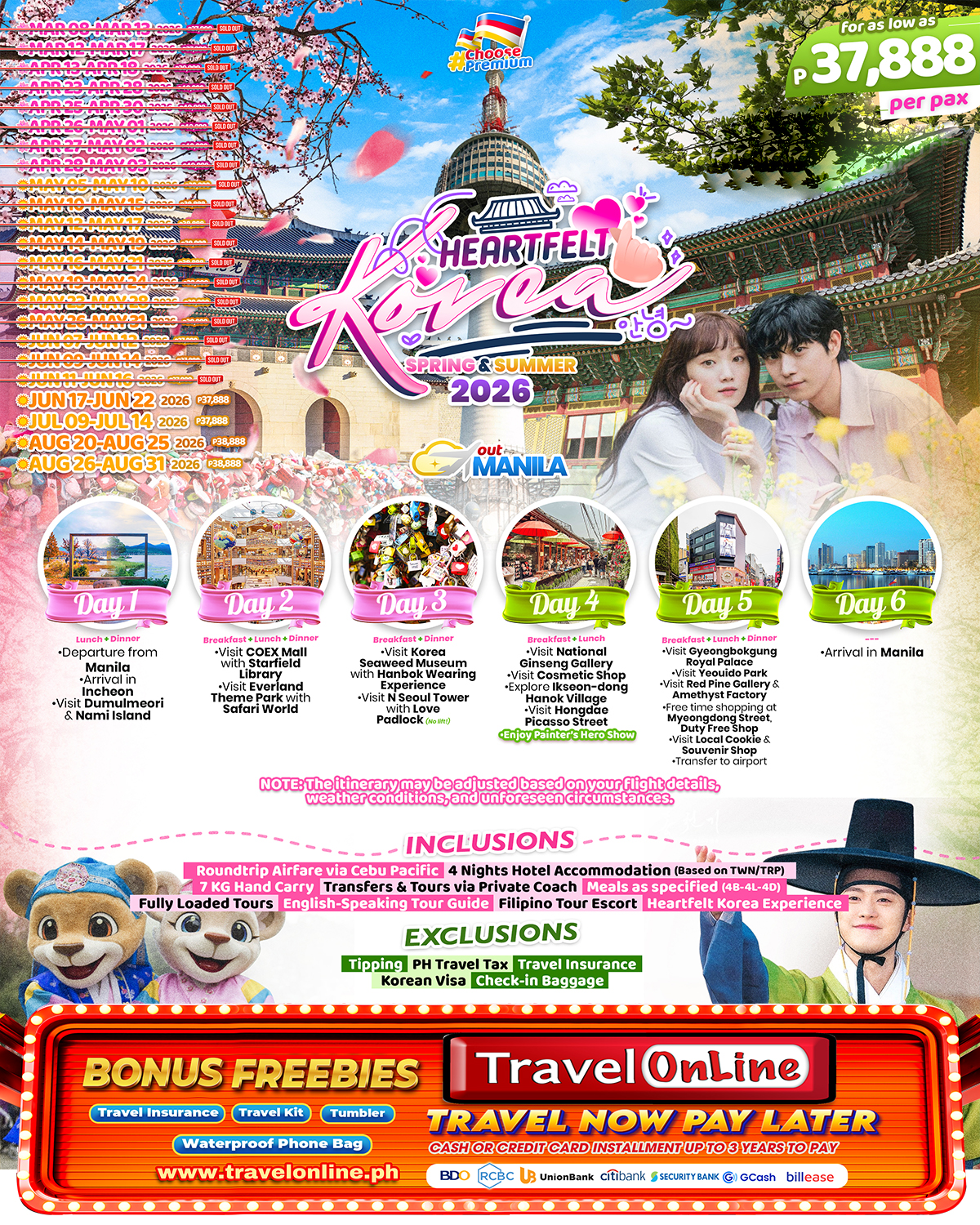 KOREA (Heartfelt Korea_Spring and Summer) 2026:  AS LOW AS ₱37,888/PAX
