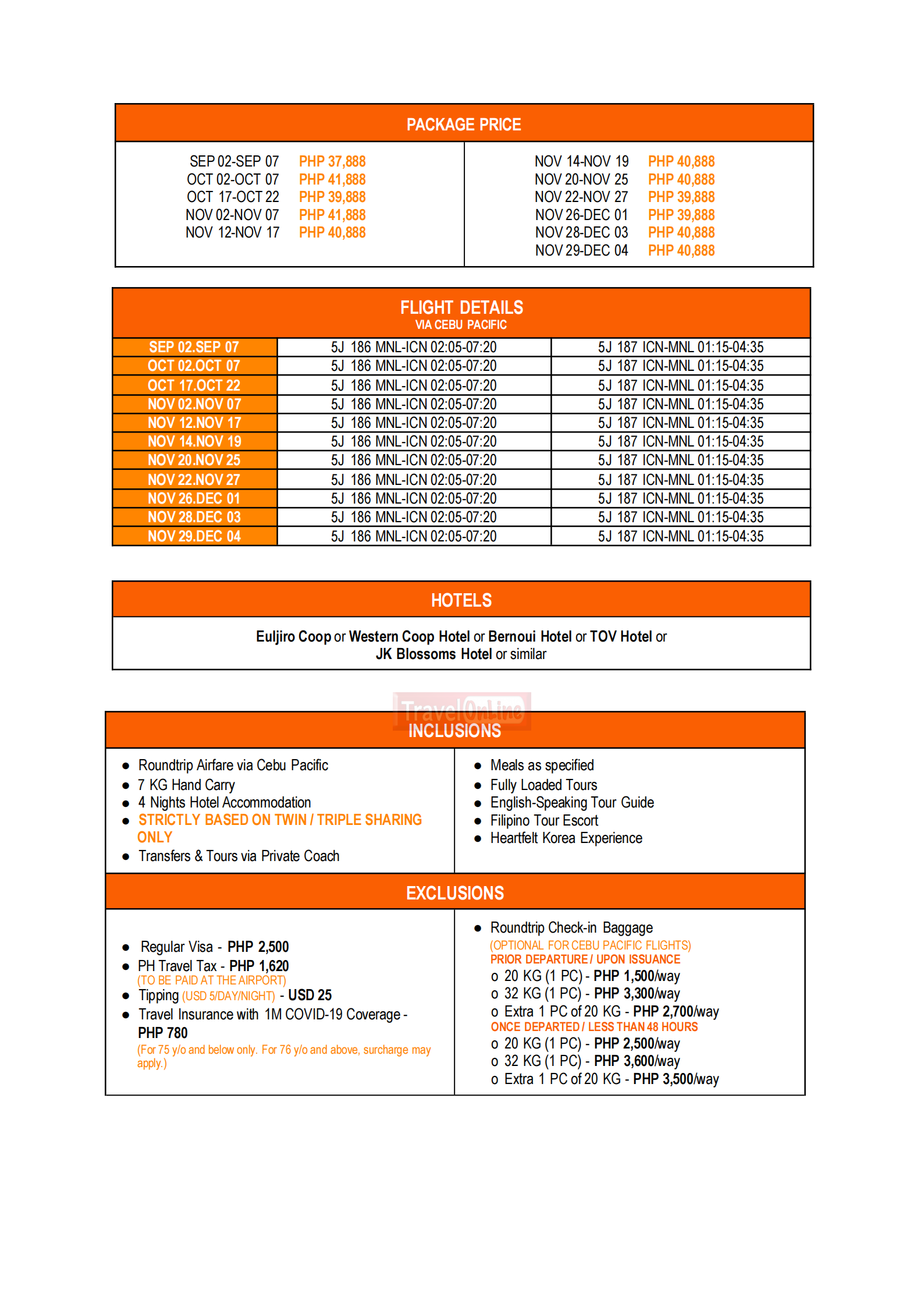 KOREA (Heartfelt Korea_Autumn) 2026: AS LOW AS ₱37,888/PAX itinerary