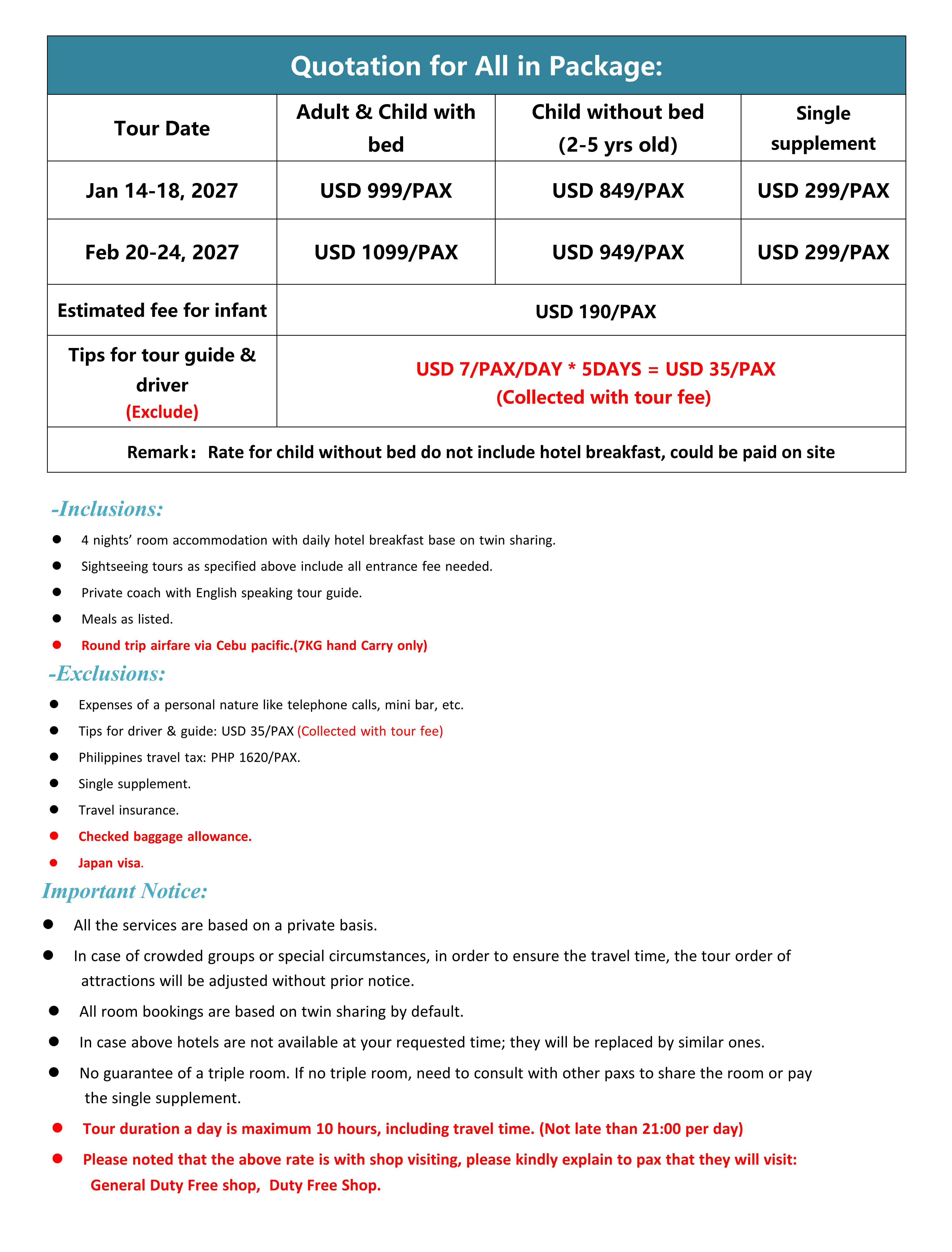 Nagoya+Takayama+Shirakawago+Osaka 5D4N (Winter), 2027: AS LOW AS $999/PAX itinerary