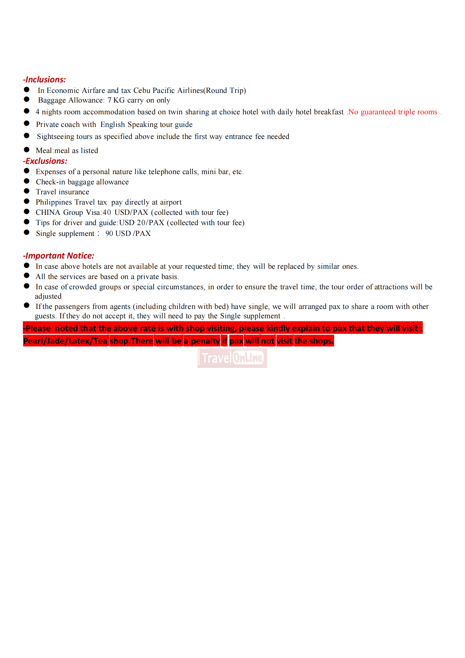 Shanghai Mini Kyoto 6D4N，2026 : AS LOW AS $359/PAX itinerary