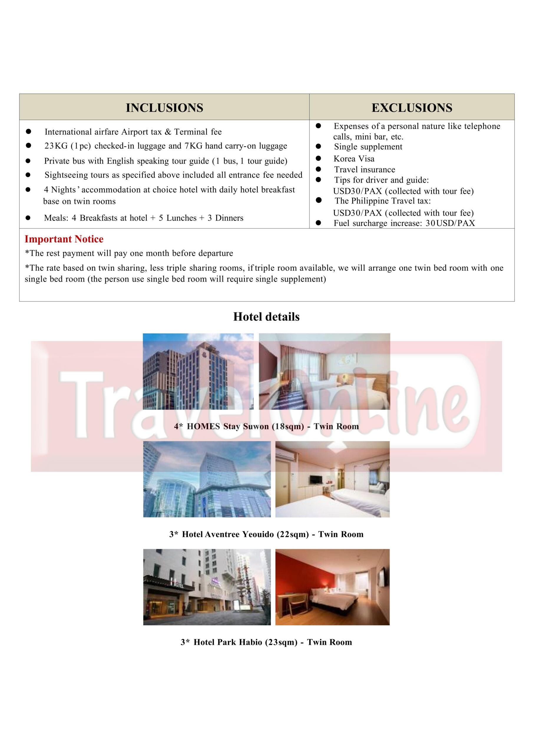 Korea Catholic Pilgrimage 5D4N Tour:  AS LOW AS $799/PAX itinerary