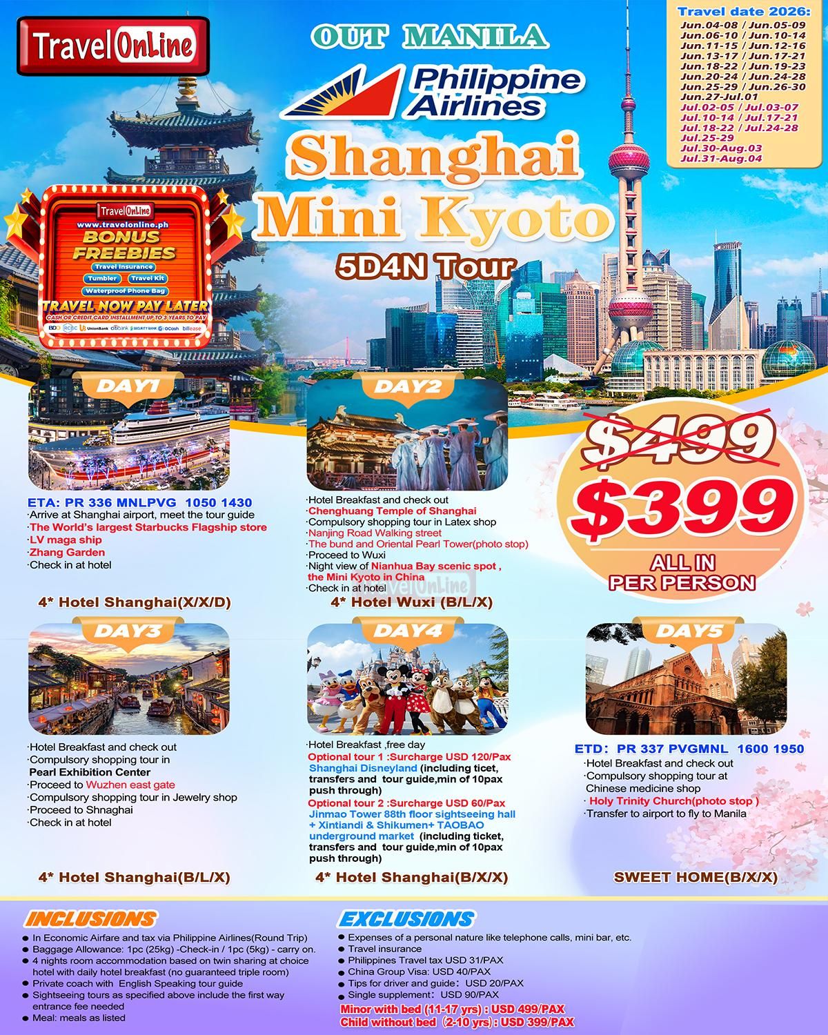 Shanghai Mini Kyoto 5D4N，2026: AS LOW AS $399/PAX promo image
