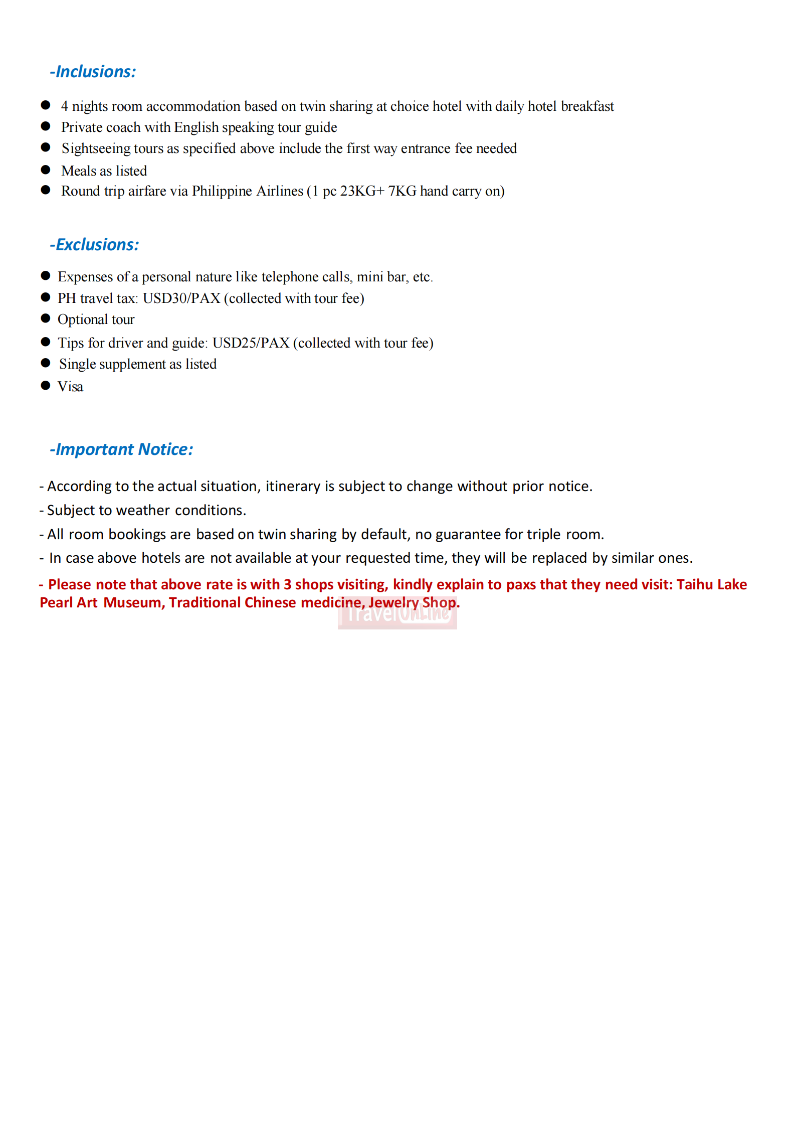 Shanghai-Salty Lake Resort 5D4N, 2026: AS LOW AS $499/PAX itinerary