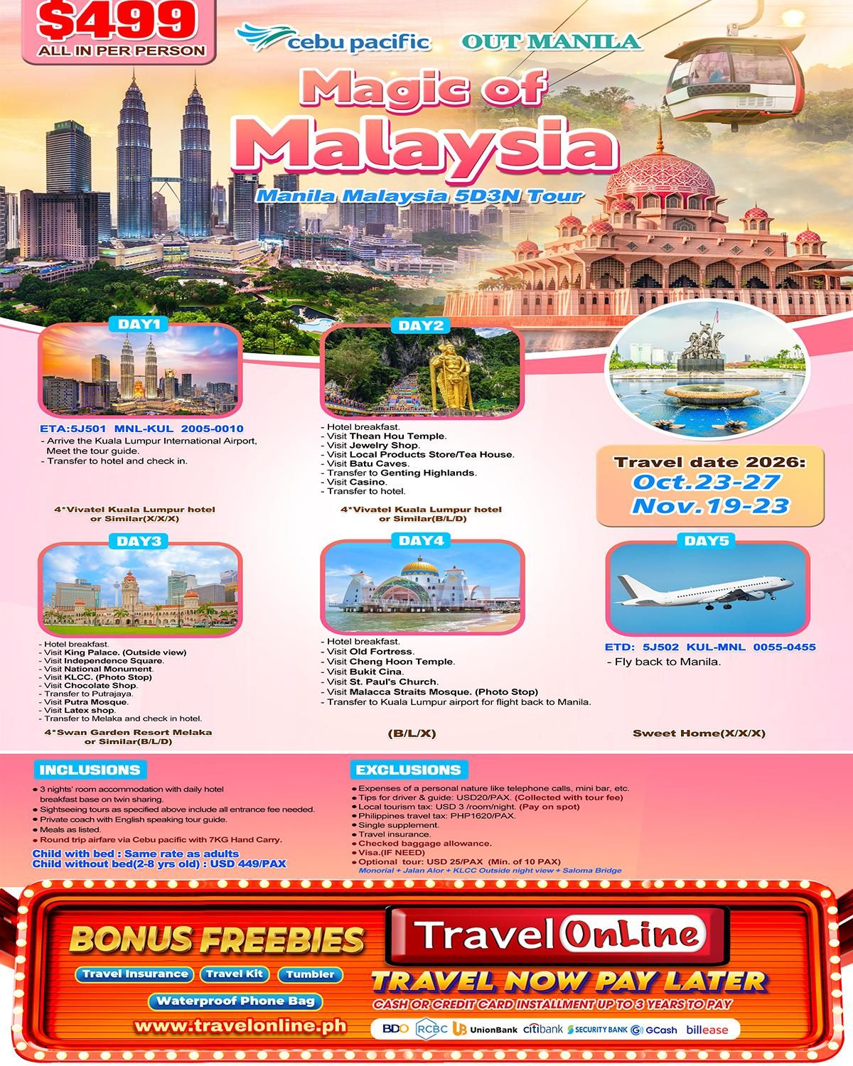 Magic of Malaysia : AS LOW AS $499 promo image