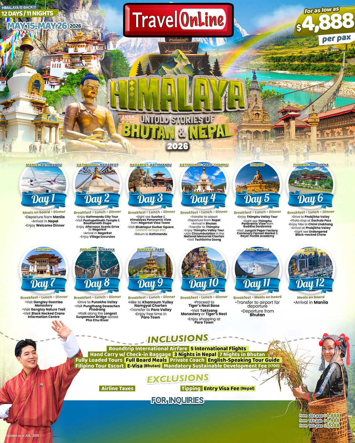 Himalaya Untold Stories of Bhutan and Nepal 2026: AS LOW AS $4888/PAX promo image