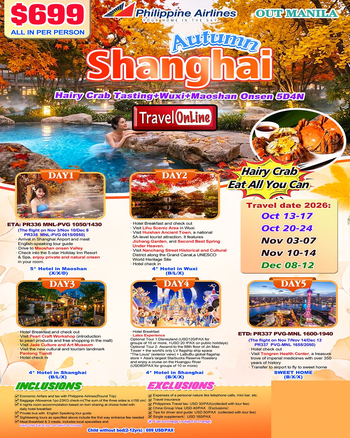 Manila-Shanghai+Wuxi,5D4N,2026: AS LOW AS $699/PAX promo image