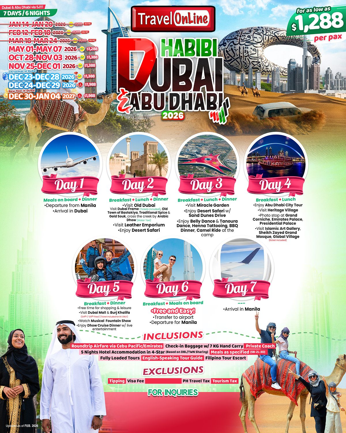 HABIBI DUBAI ABU DHABI 2026: AS LOW AS $1288/PAX promo image