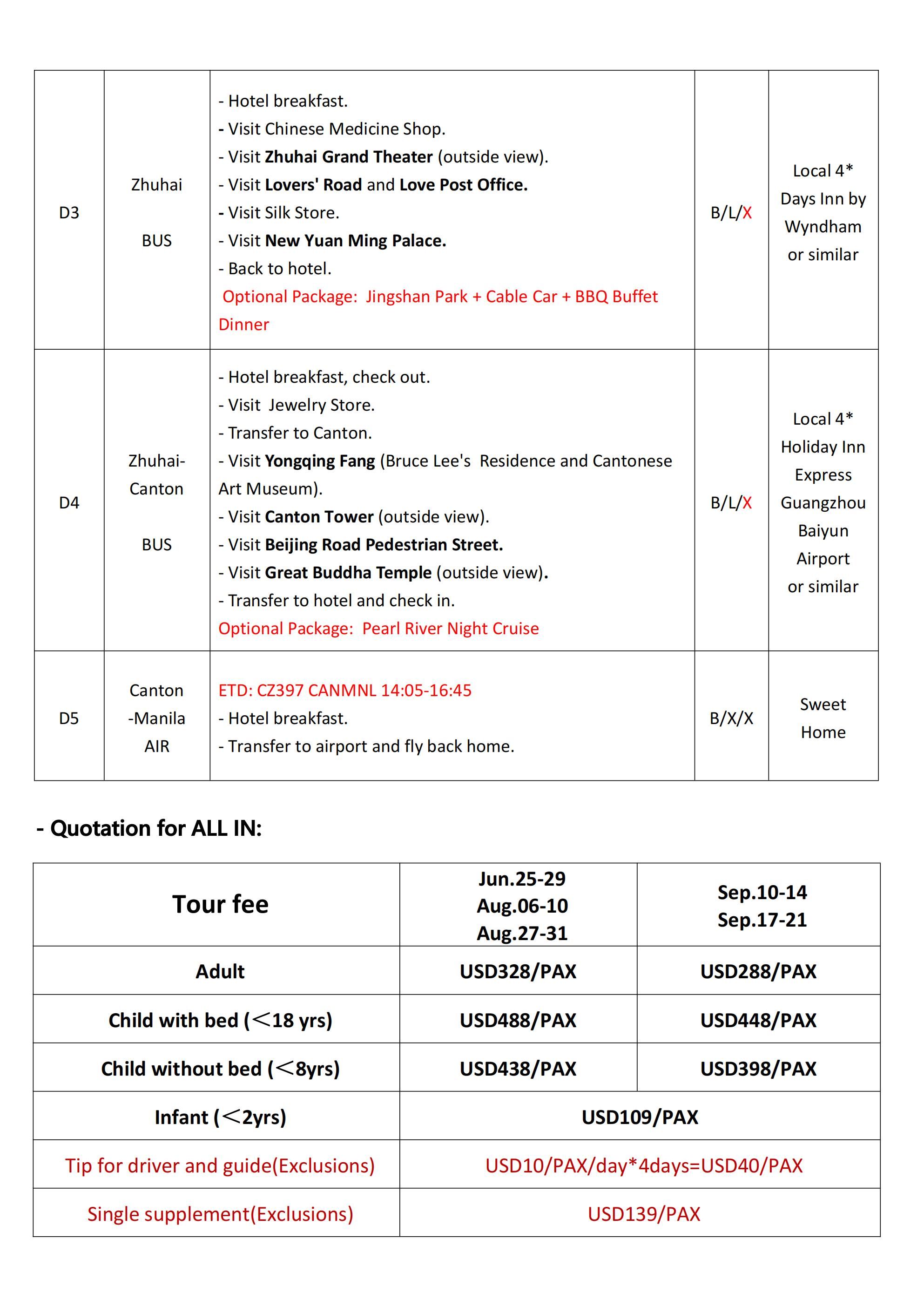Canton+Zhuhai+(Chimelong Ocean Kingdom) 5D4N , 2026: AS LOW AS $288/PAX itinerary