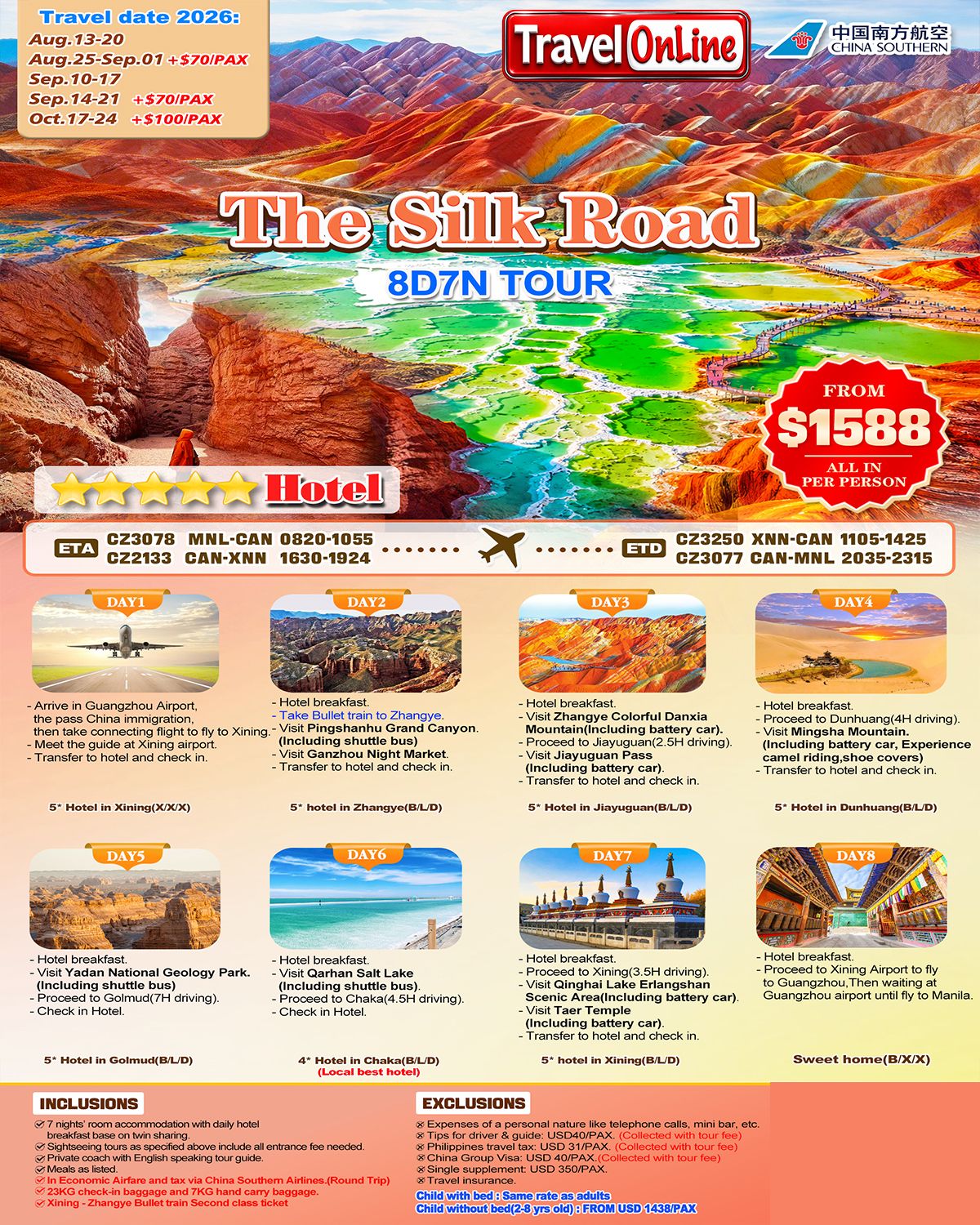 Silk Road 8D7N Tour, 2026: AS LOW AS $1588/PAX promo image