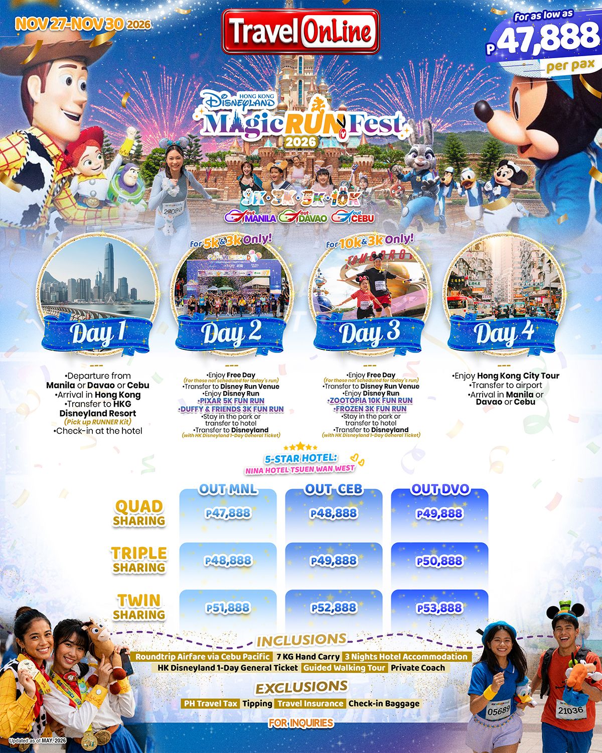 HONG KONG (Disney Run) 2026: AS LOW AS ₱47888/PAX promo image