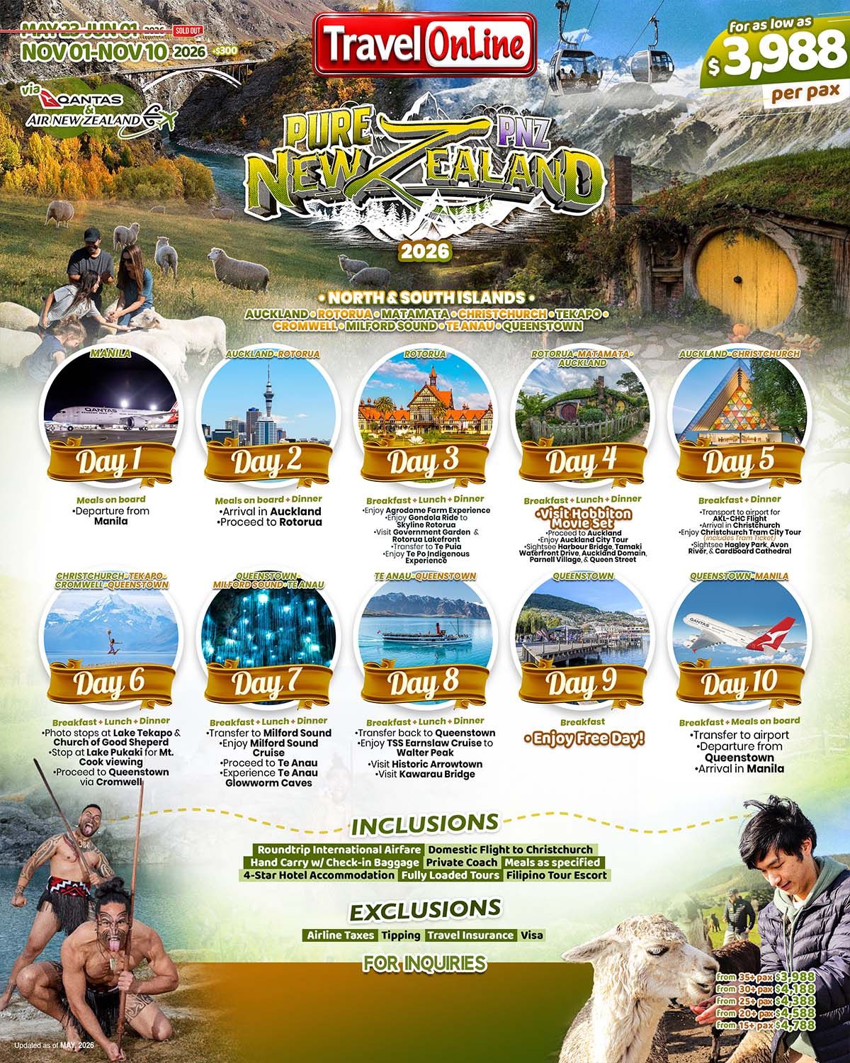 NEW ZEALAND (Pure New Zealand) 2026 : AS LOW AS $3988/PAX promo image