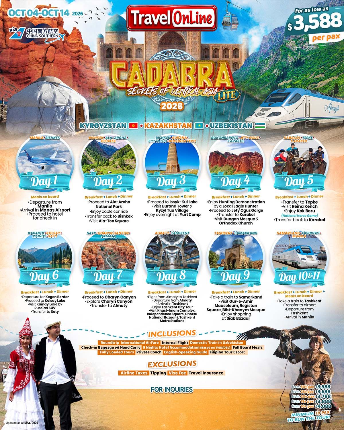 CADABRA SECRETS OF CENTRAL ASIA: AS LOW AS $5988/person promo image