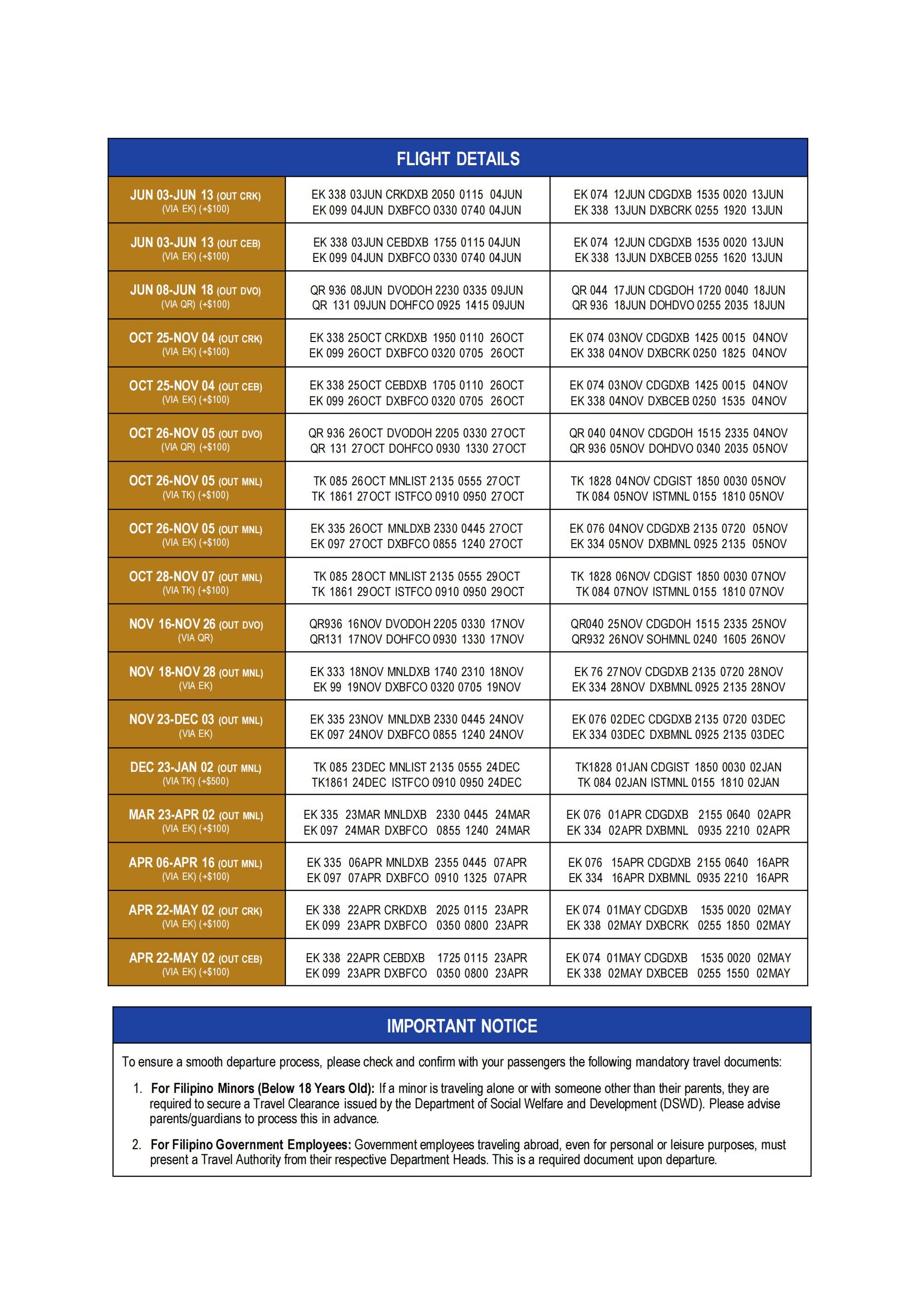 Amore Tales of Europe (Manila) 2026 : as low as $2888/PAX itinerary