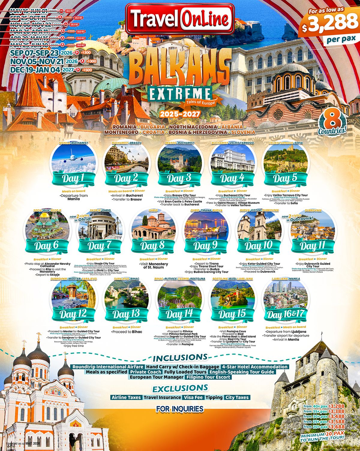 BALKANS (Balkans Extreme) 2025-2027: AS LOW AS $3288/PAX promo image