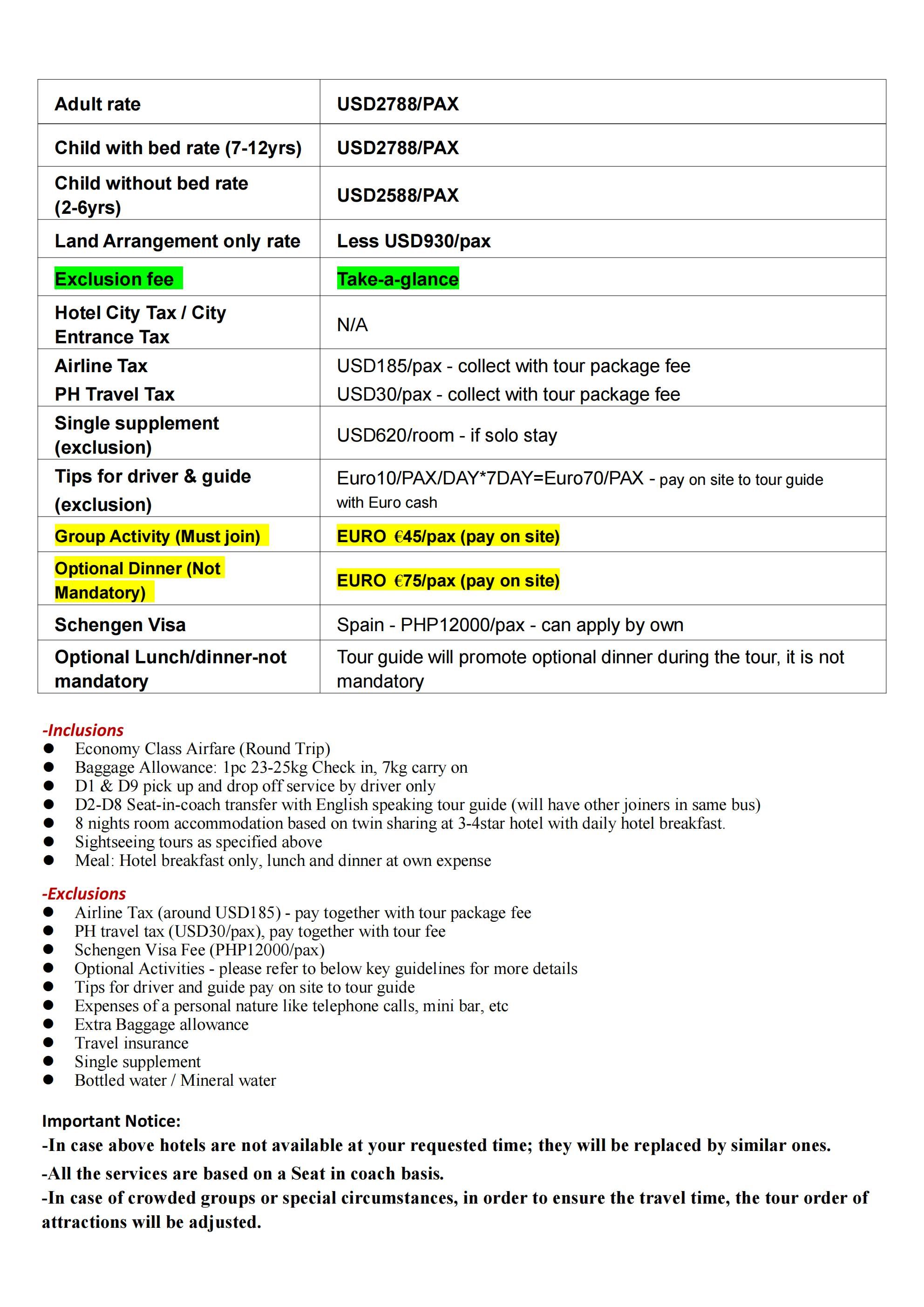 Spain and Portugal (Via Guangzhou/Dubai) 10D8N,2026: AS LOW AS $2788/PAX itinerary