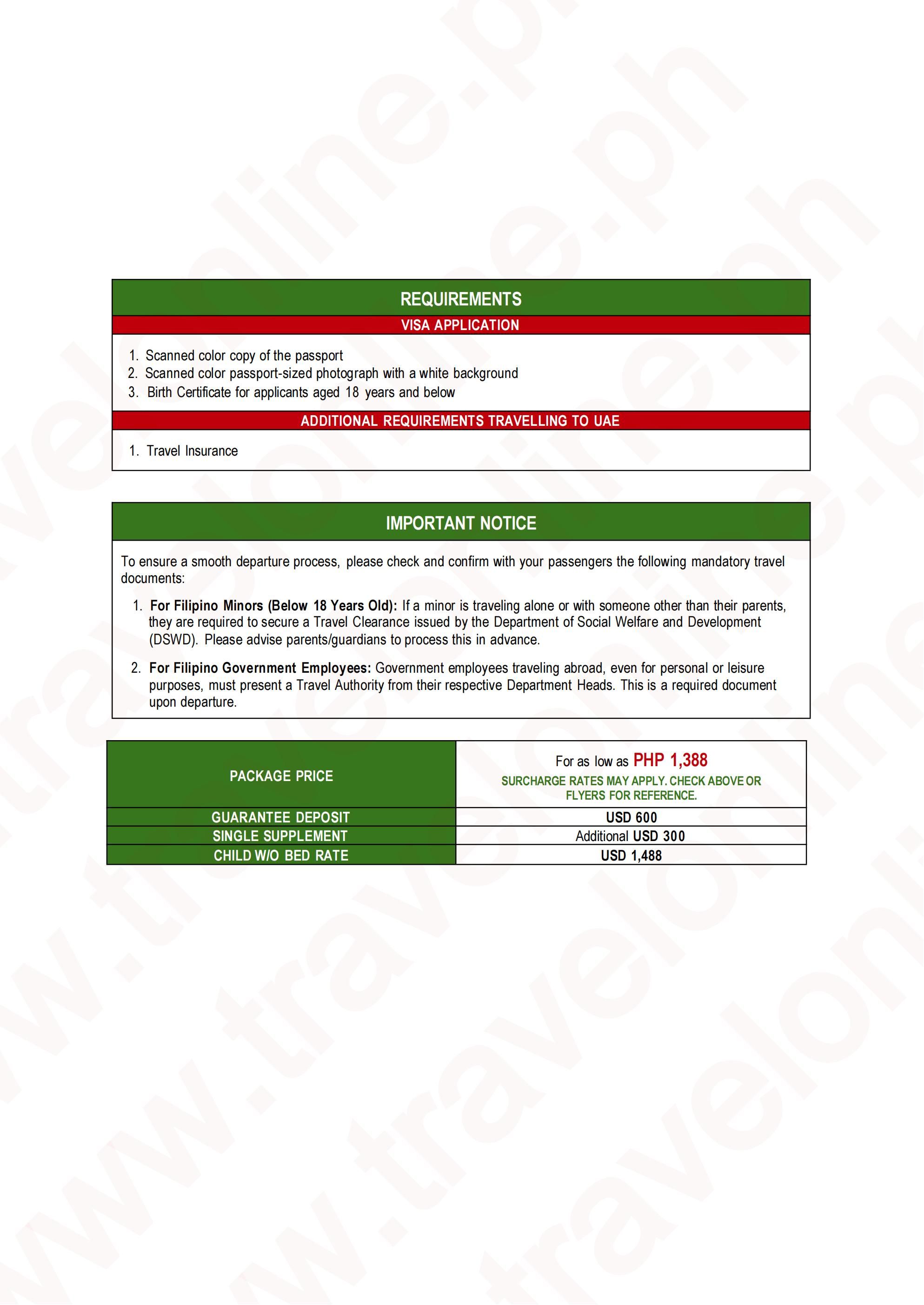 DUBAI and ABU DHABI (Habibi Dubai and Abu Dhabi) 2026-2027: AS LOW AS $1388/PAX itinerary