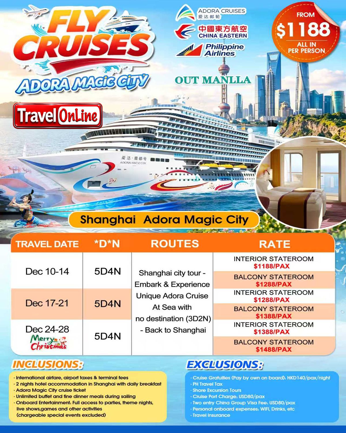 (FIY+CRUISE) Adora Magic City Cruise 5D4N (China Shanghai),2026: AS LOW AS $1188/PAX promo image