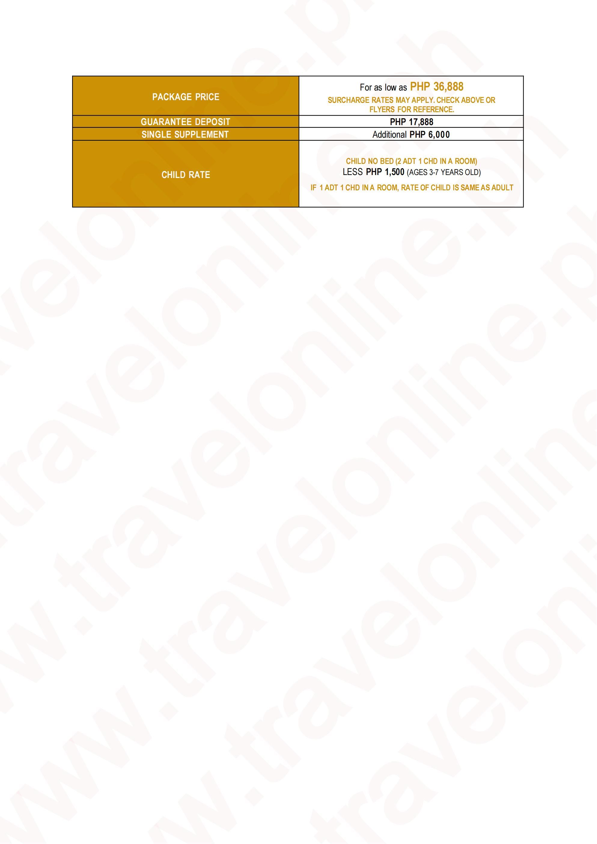 THAILAND (Golden Thailand OUT DVO) 2027: AS LOW AS ₱36888/PAX itinerary