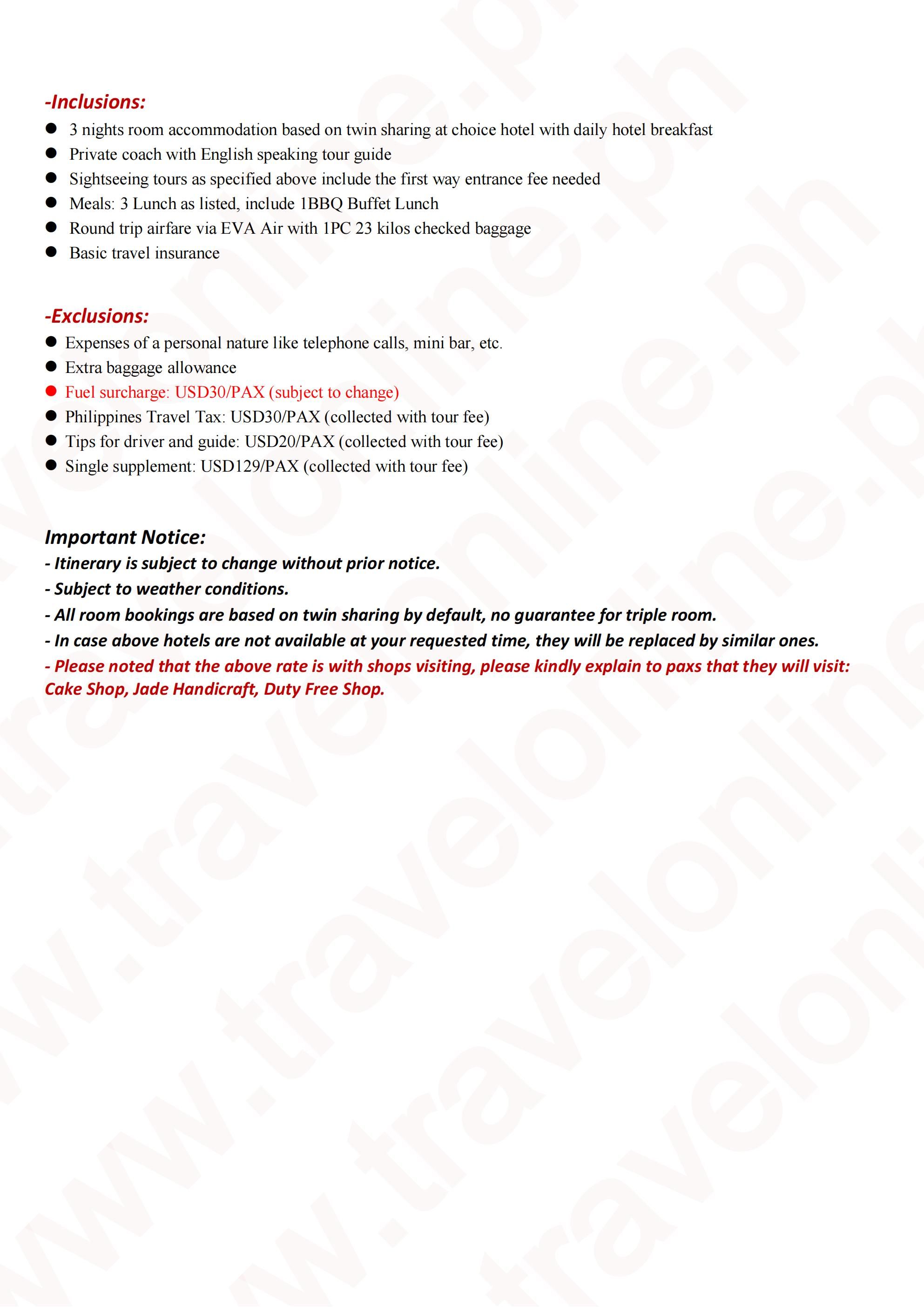 Meteor Garden Taiwan 4D3N (BR)，2026: AS LOW AS $559/PAX itinerary