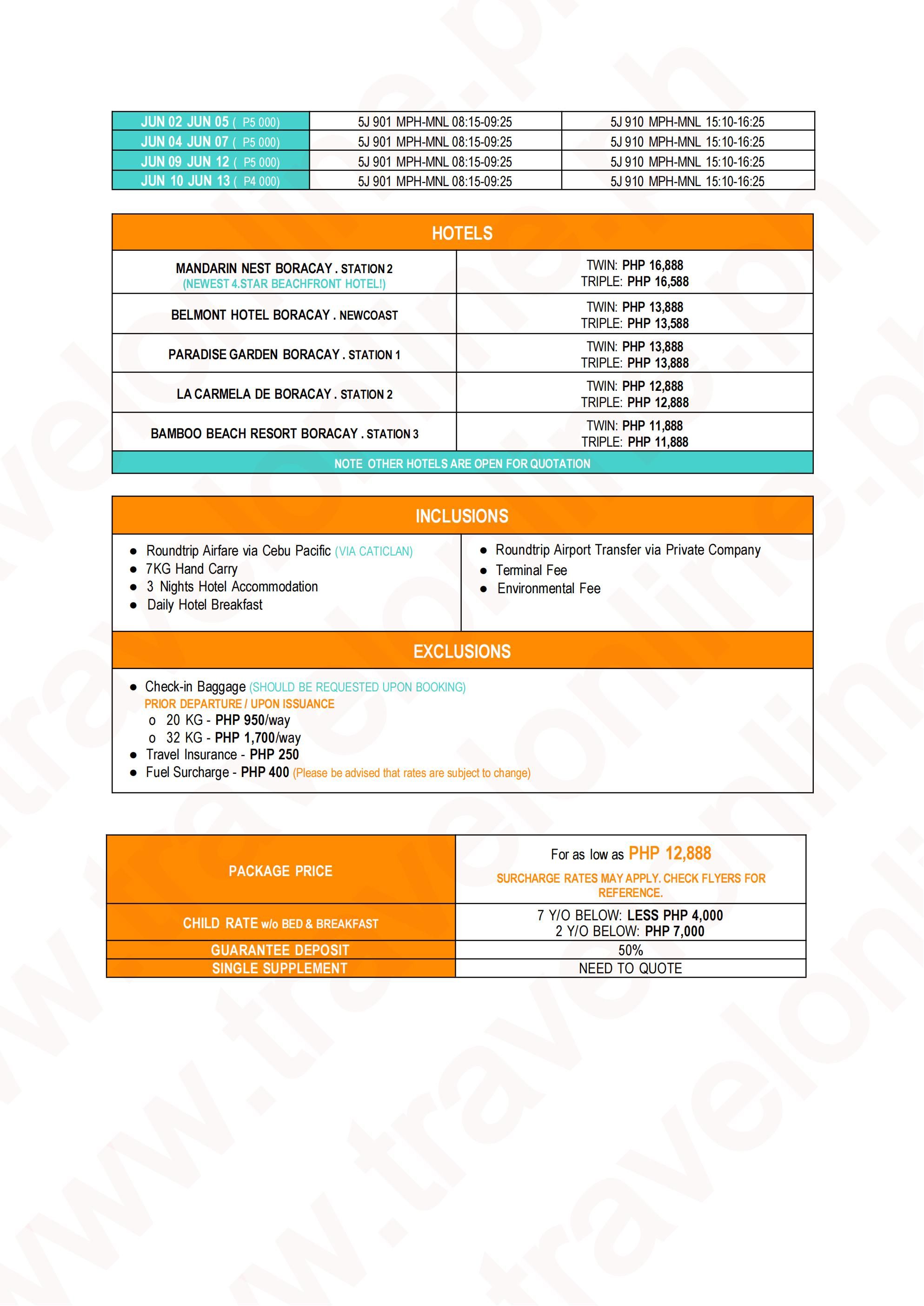 BORACAY 2026: AS LOW AS ₱12888/PAX itinerary