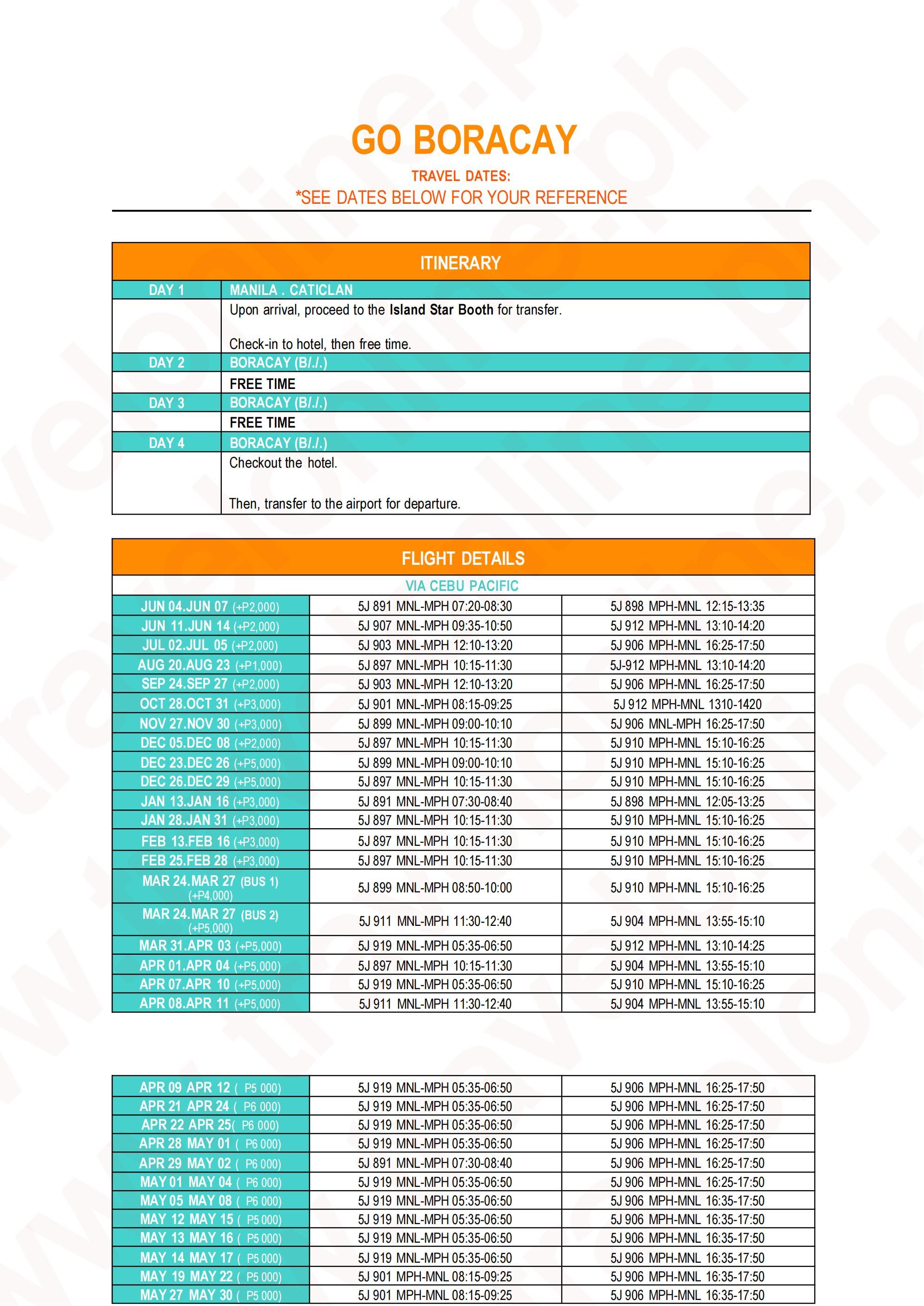 BORACAY 2026: AS LOW AS ₱12888/PAX itinerary