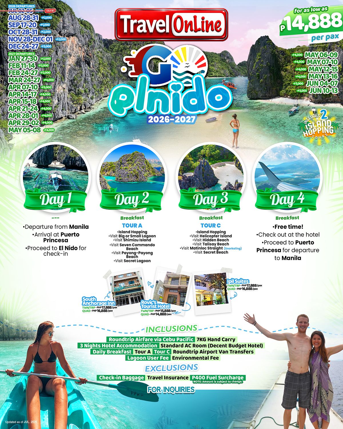 EL NIDO 2026 : AS LOW AS ₱14888/PAX promo image