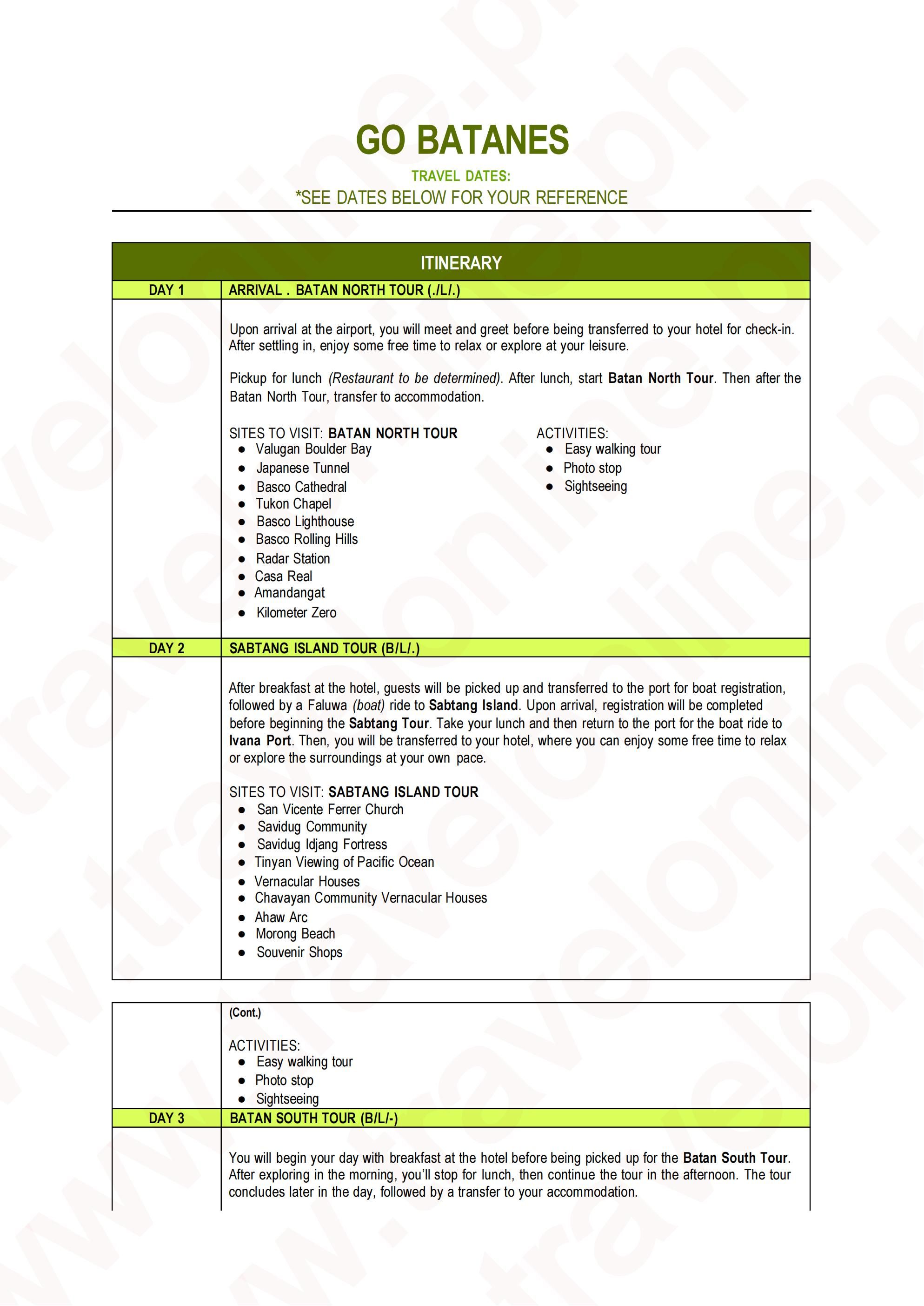 BATANES 2026: AS LOW AS ₱28888/PAX itinerary