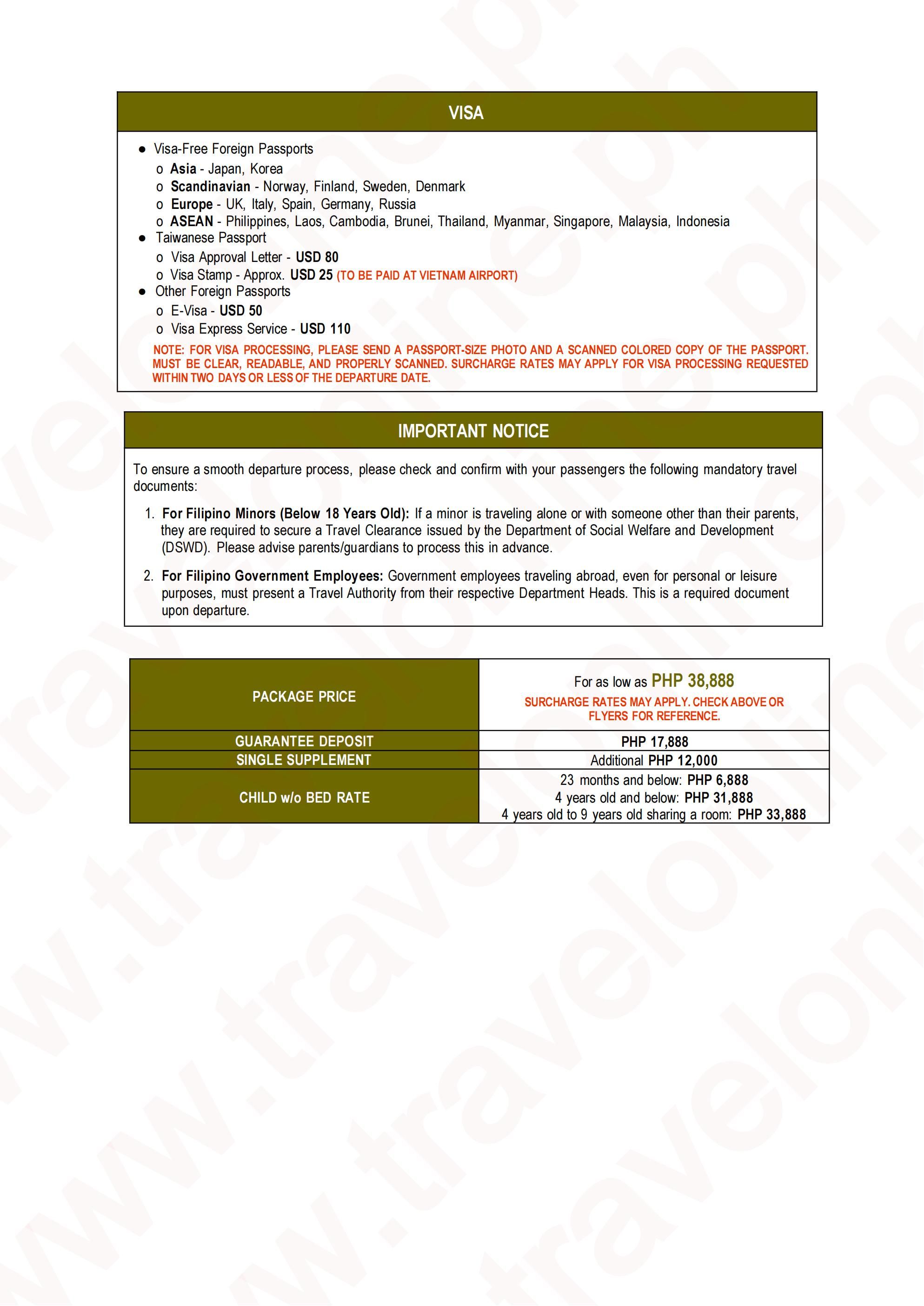 Vietnam Rose 3.0-5D4N 2026-2027 : AS LOW AS ₱38888/PAX itinerary