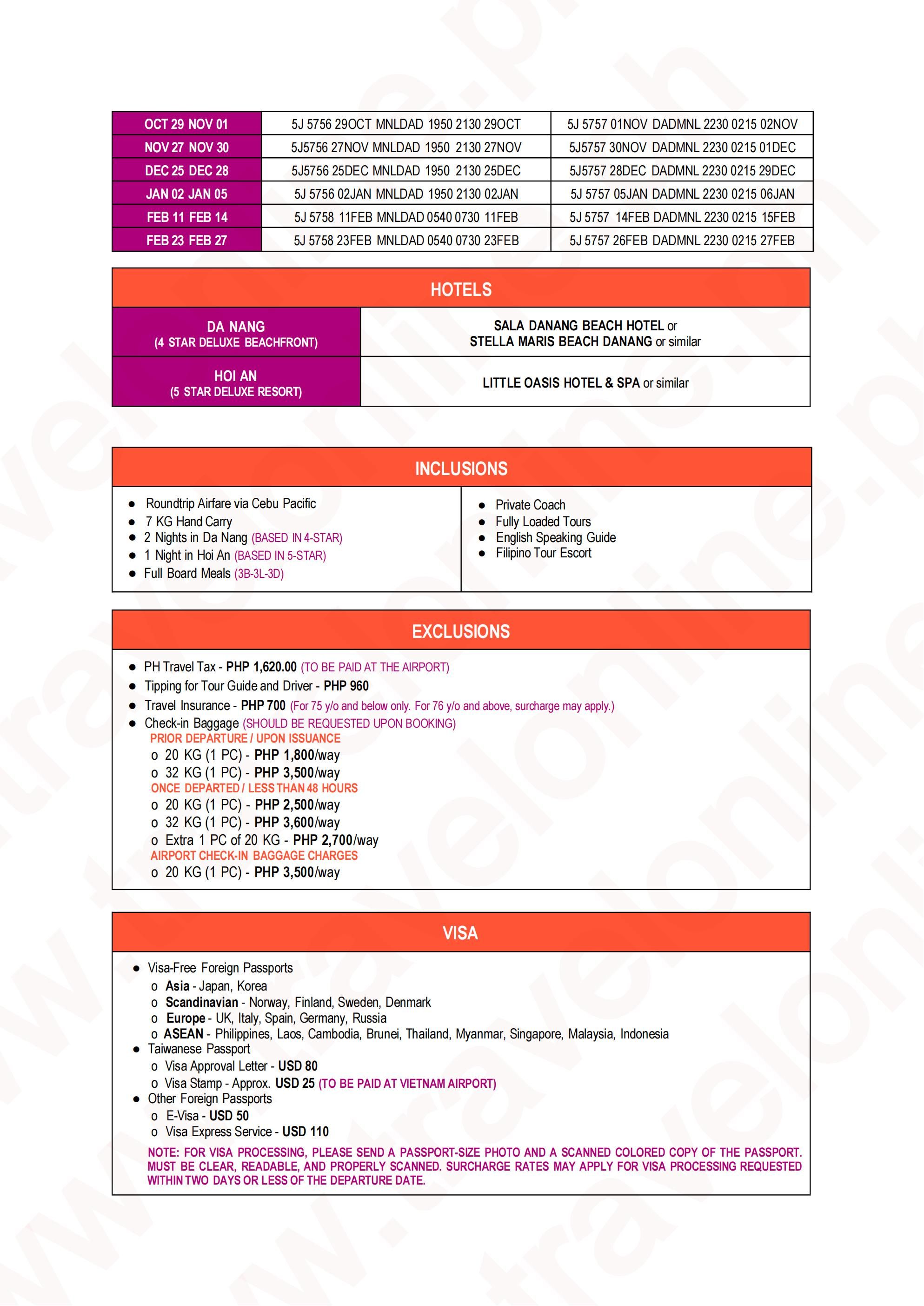 VIETNAM ROSE 2.0 :  AS LOW AS ₱38888/PAX itinerary