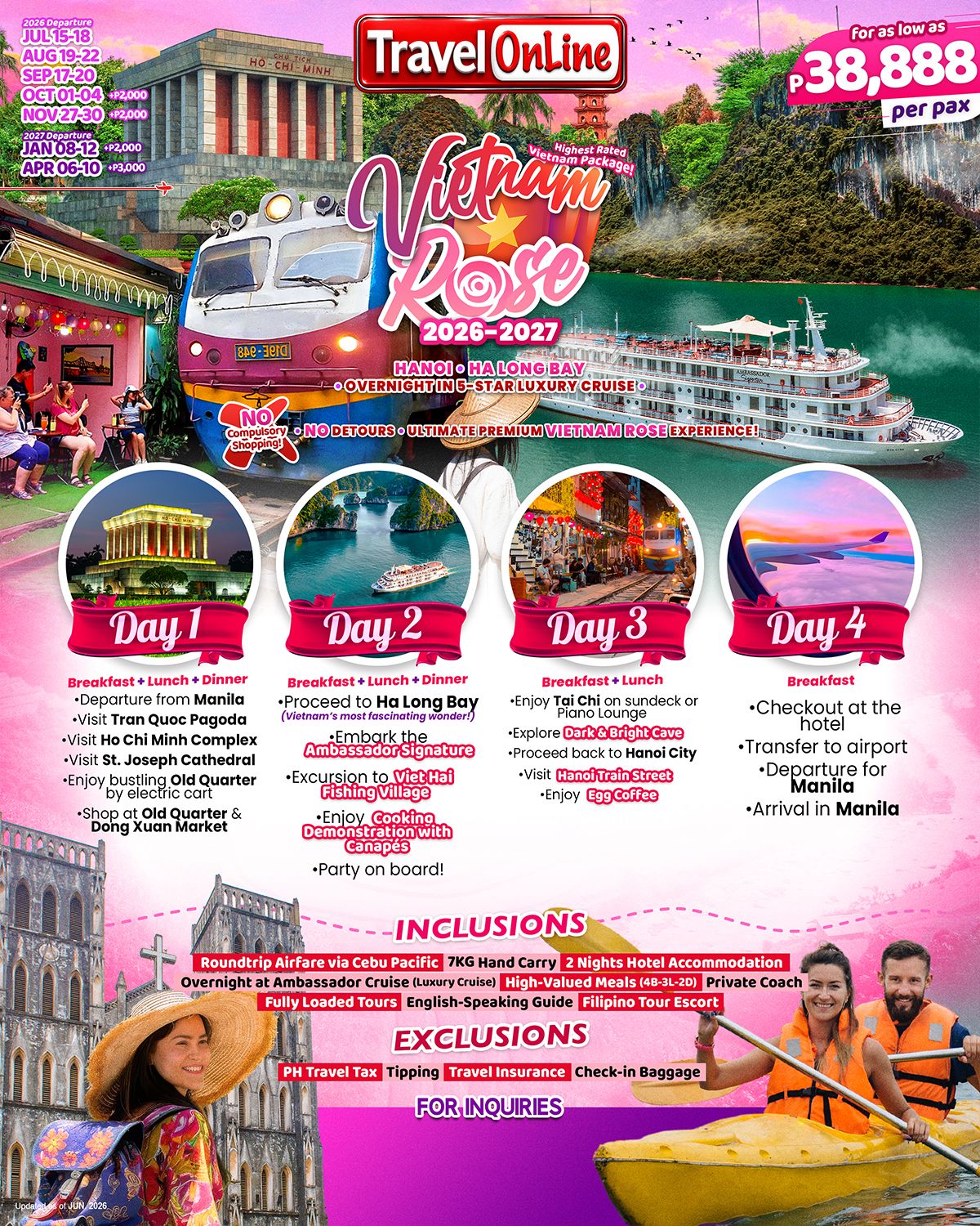 Vietnam Rose 1.0 2026: AS LOW AS ₱38888/PAX promo image