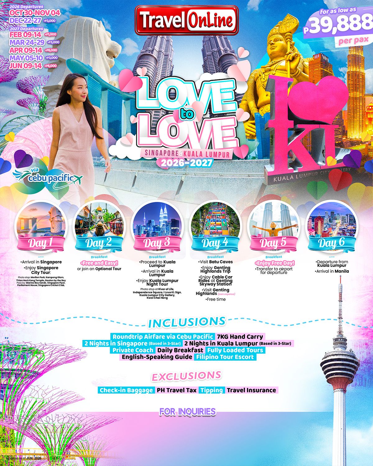 SINGAPORE-MALAYSIA (Love to Love) 2026: AS LOW AS ₱39888/PAX promo image
