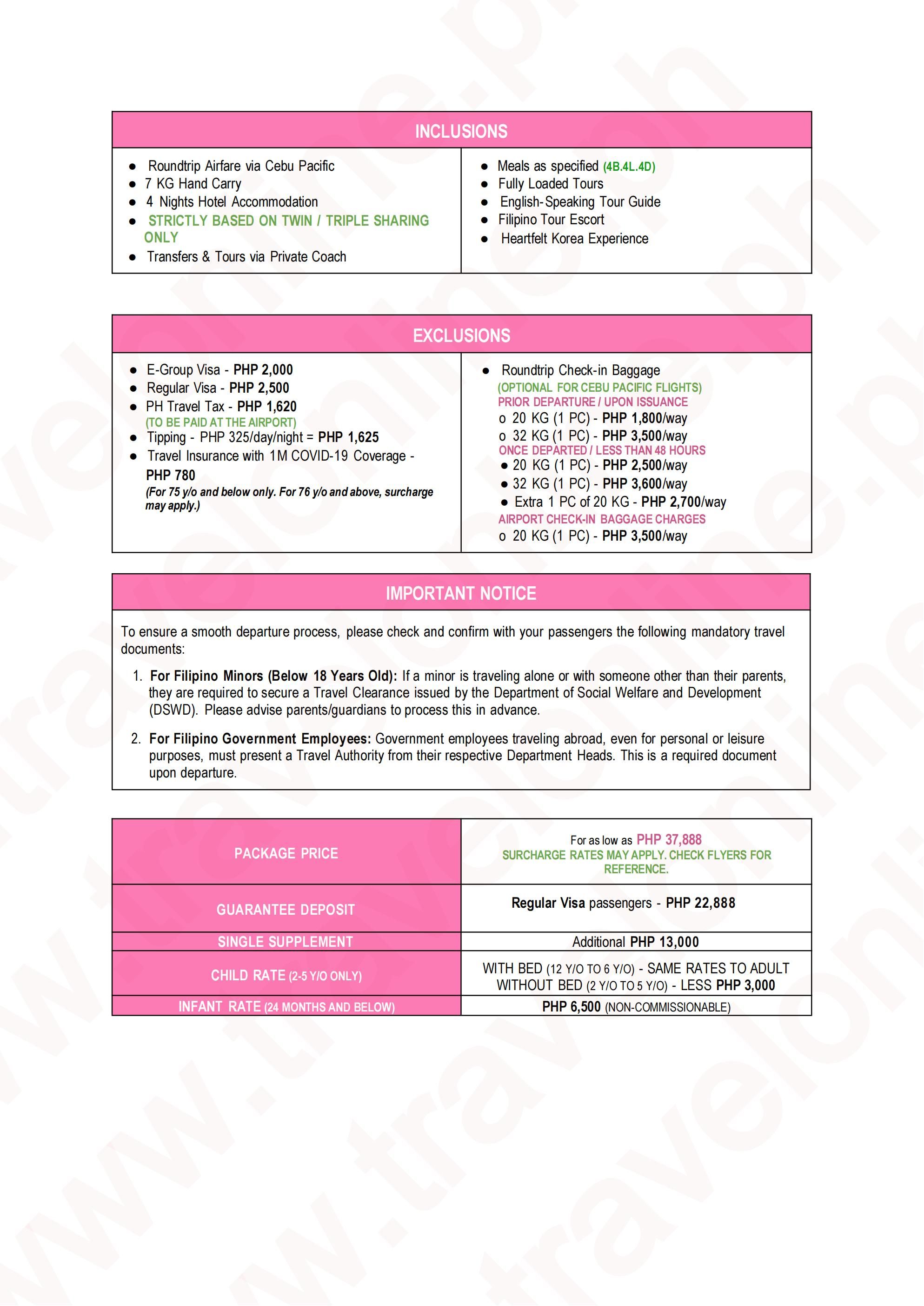 KOREA (Heartfelt Korea_Summer) 2026:  AS LOW AS ₱38888/PAX itinerary
